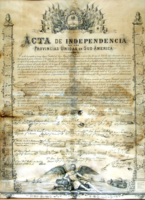 bicentenarioActa de la independecia argentina